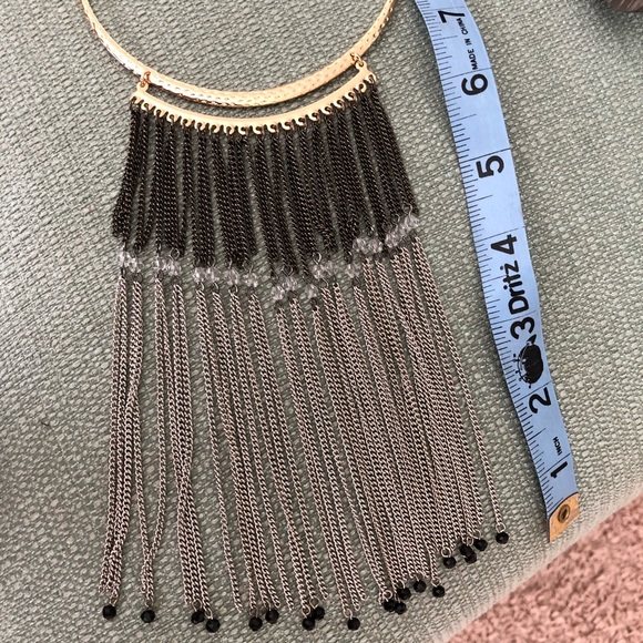 Park lane Jewelry- Mix metal fringe bib necklace - Picture 5 of 10